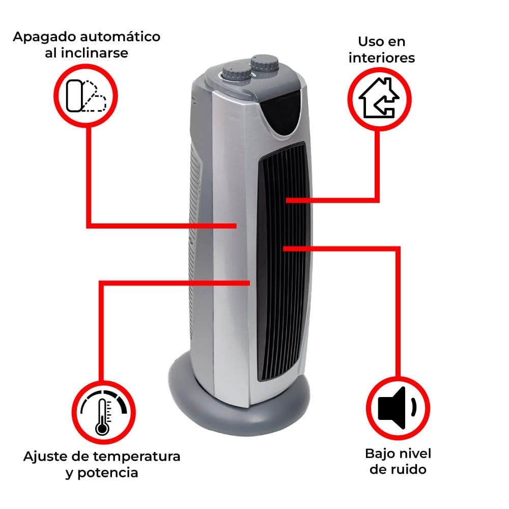 IUSA - Calefactor de ambiente de torre, 1500 w, iusa