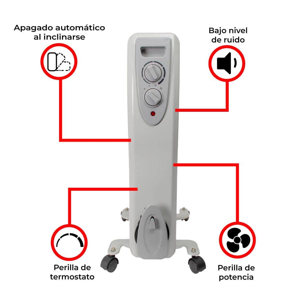 IUSA - Calefactor de ambiente de piso, de aceite, 1500 w, IUSA