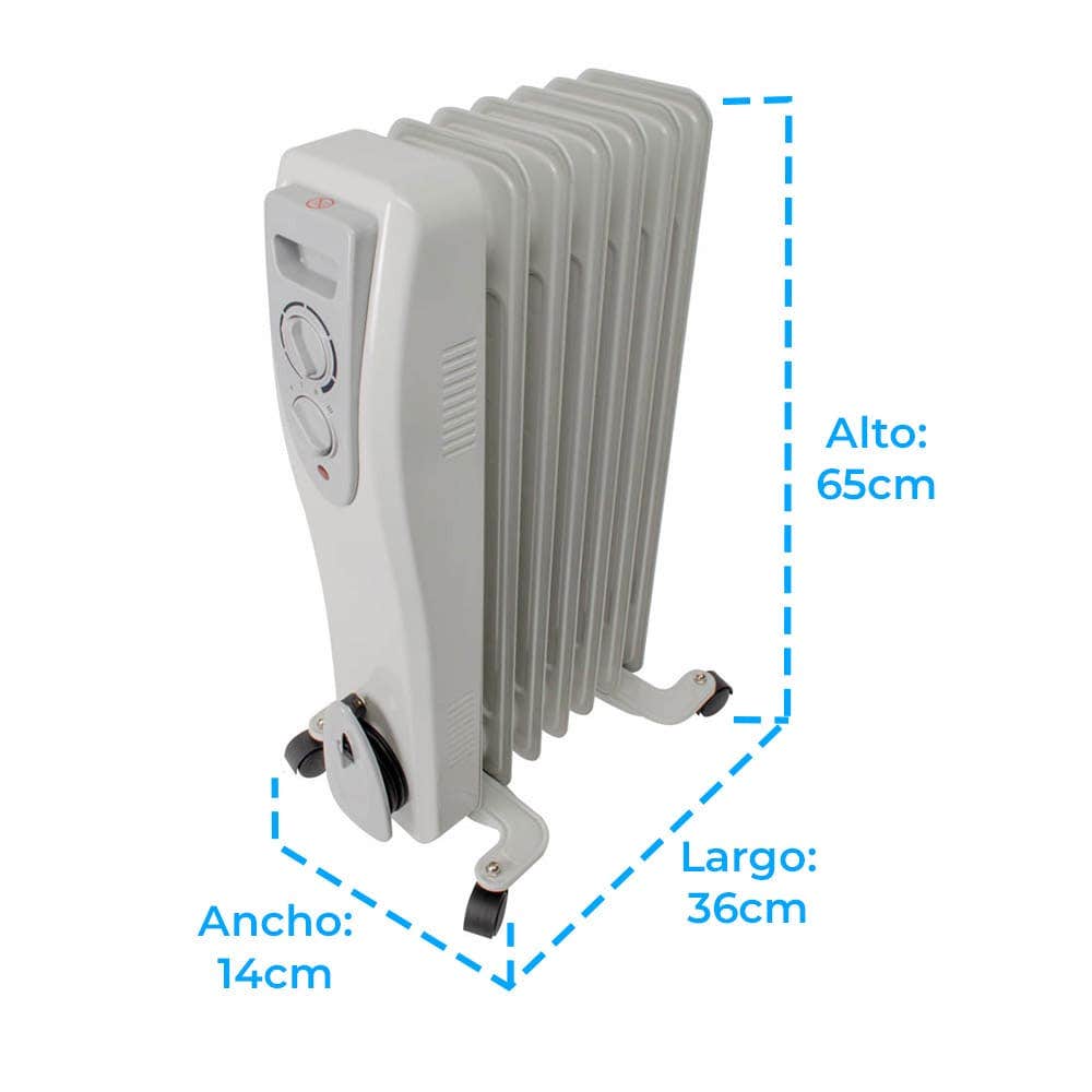 IUSA - Calefactor de ambiente de piso, de aceite, 1500 w, IUSA