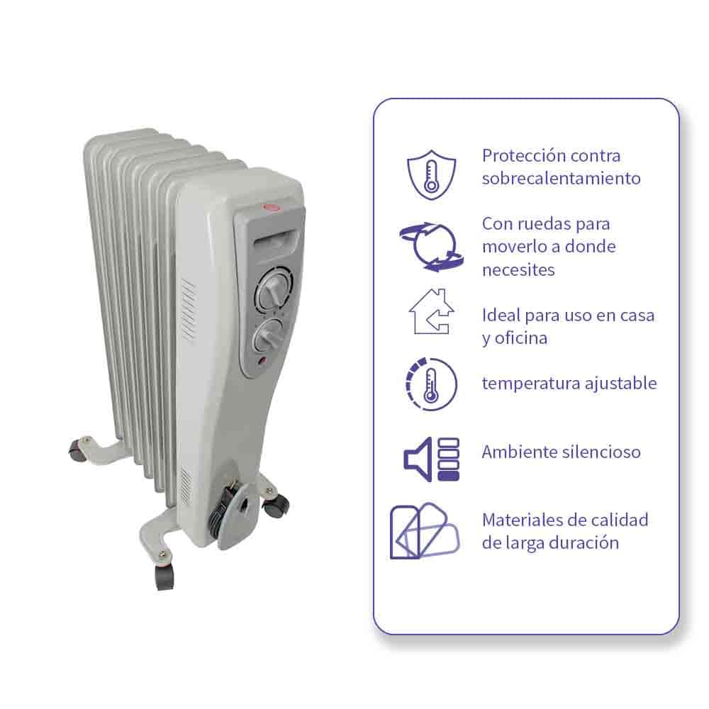 IUSA - Calefactor de ambiente de piso, de aceite, 1500 w, IUSA
