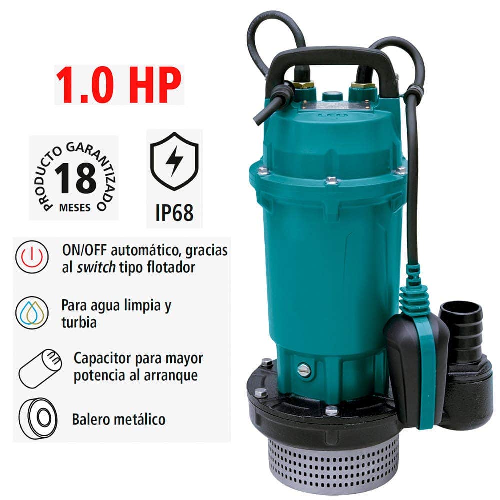 IUSA - Bomba sumergible para agua turbia 1 hp iusa