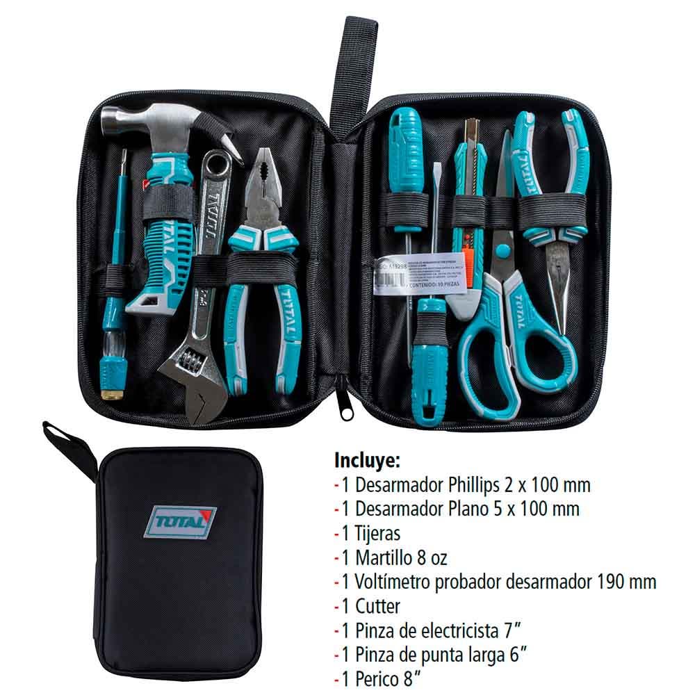 IUSA - Estuche de Tela, Total, con 9 Herramientas