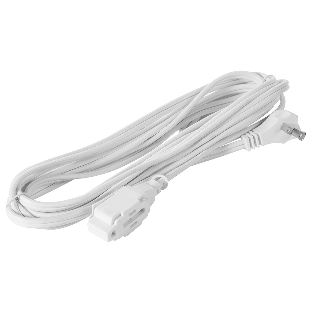 IUSA - Extensión doméstica blanca con clavija plana 2m