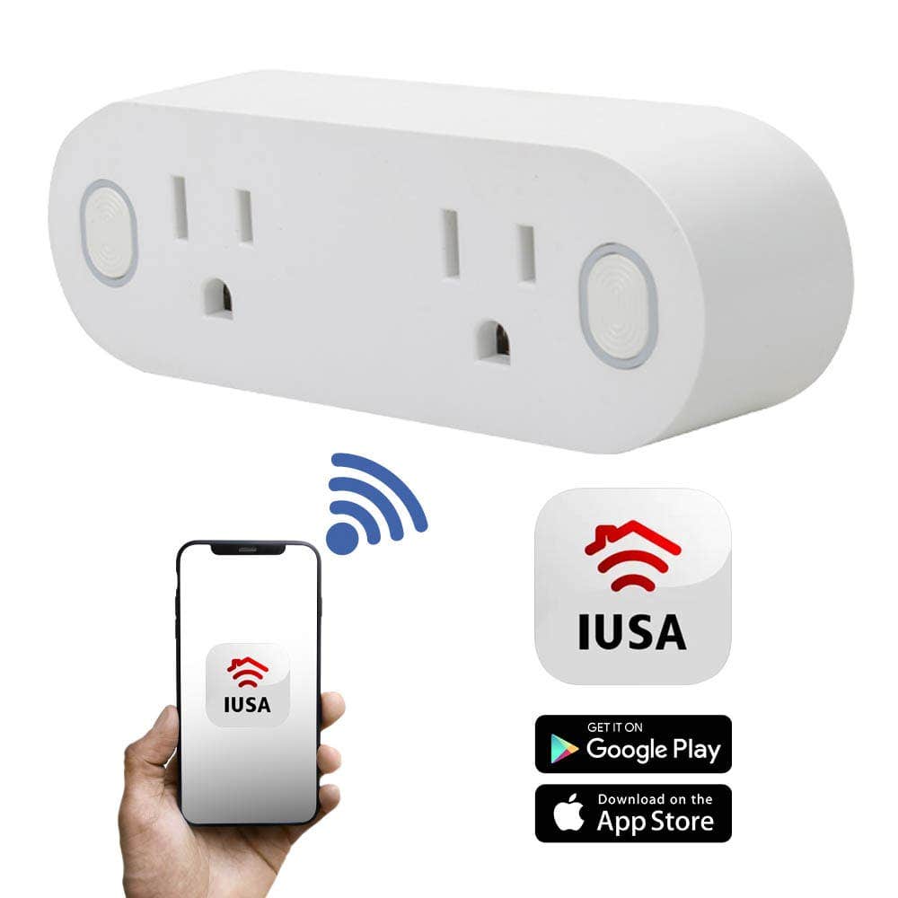 IUSA - Multicontacto inteligente wifi, 2 entradas