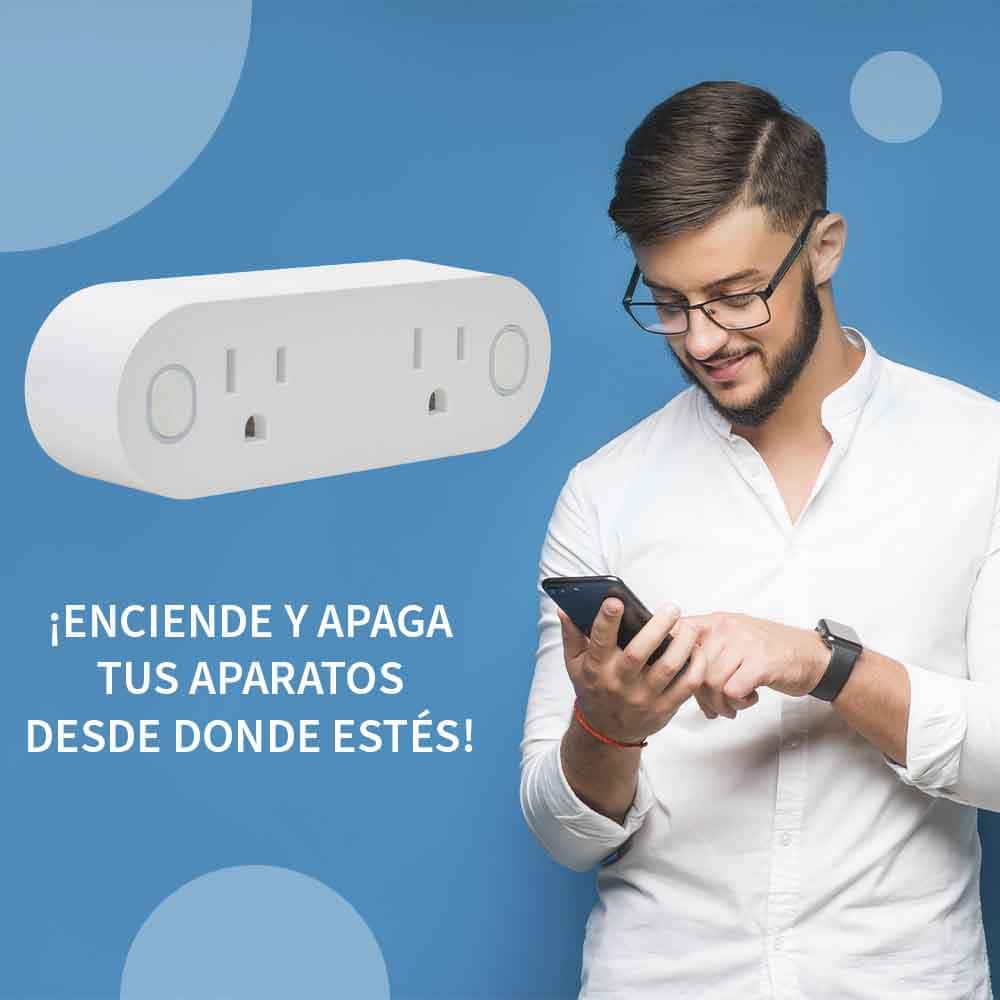 IUSA - Multicontacto inteligente wifi, 2 entradas
