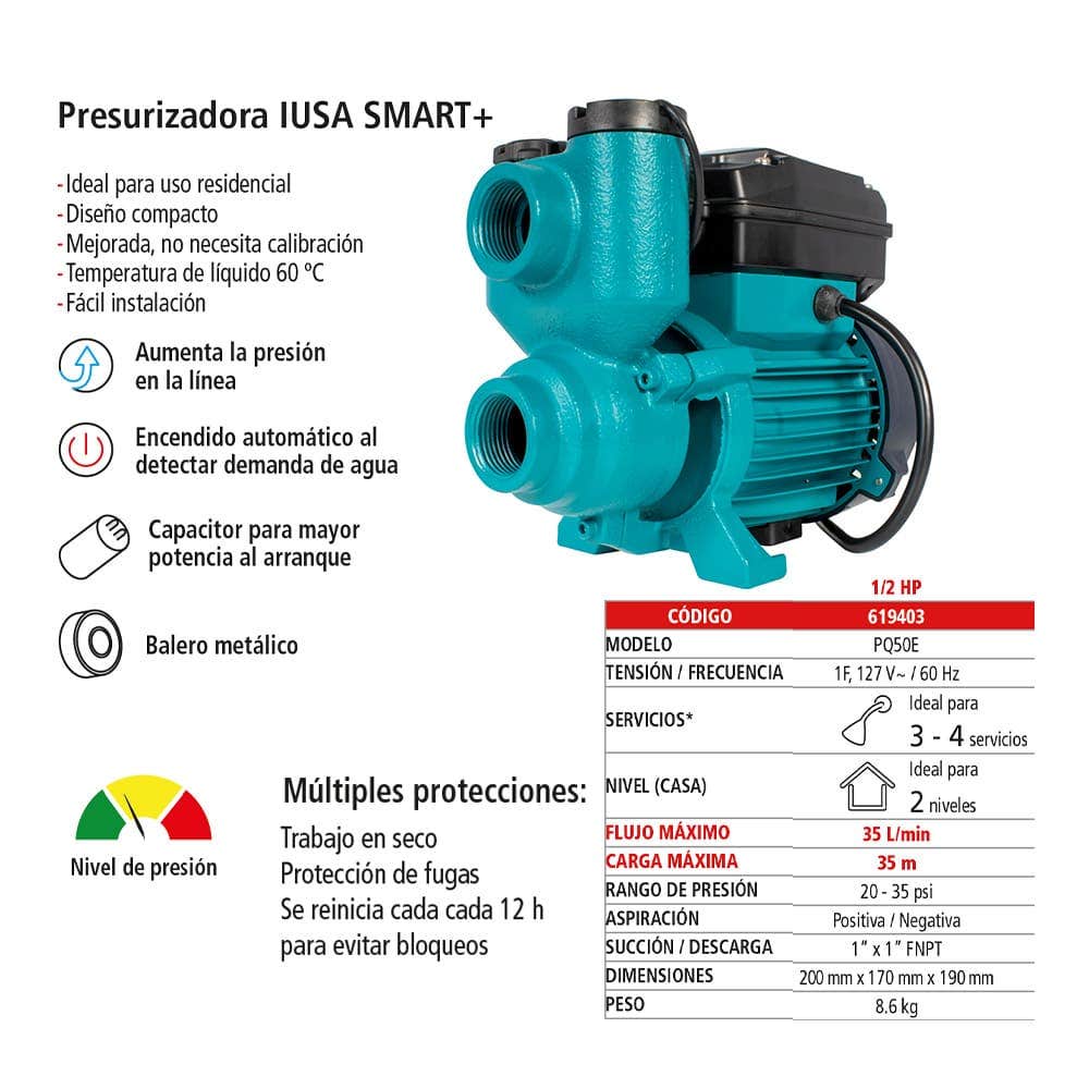 IUSA - Bomba iusa smart 0.5 hp