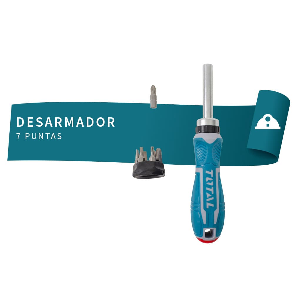 IUSA - Desarmador tipo matraca total con 7 puntas