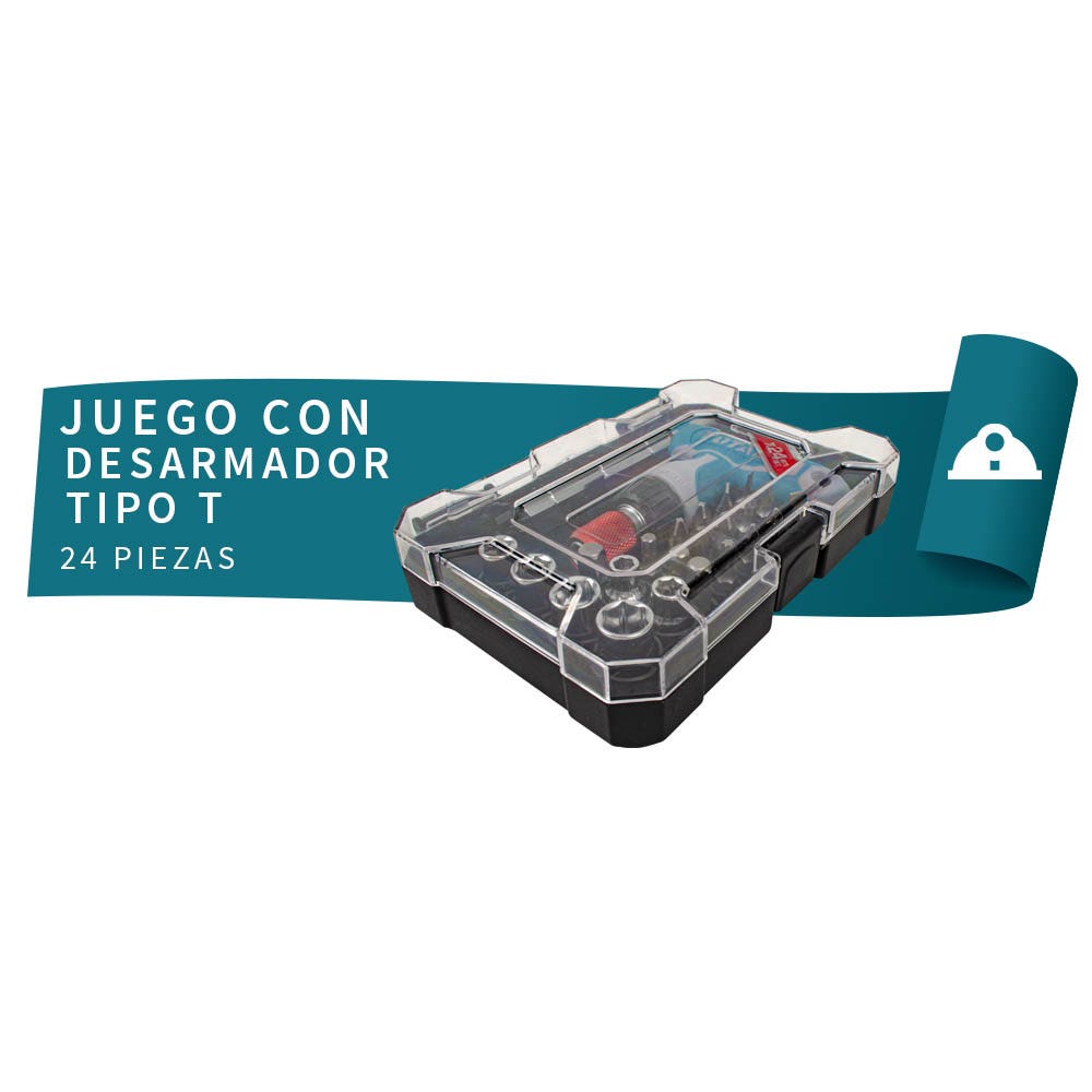 IUSA - Juego de puntas y dados con desarmador, mango tipo T, total