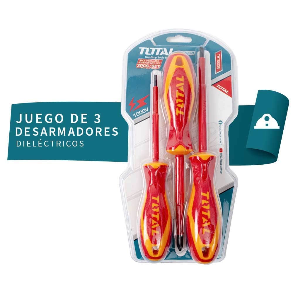 IUSA - Juego de 3 desarmadores total dieléctricos