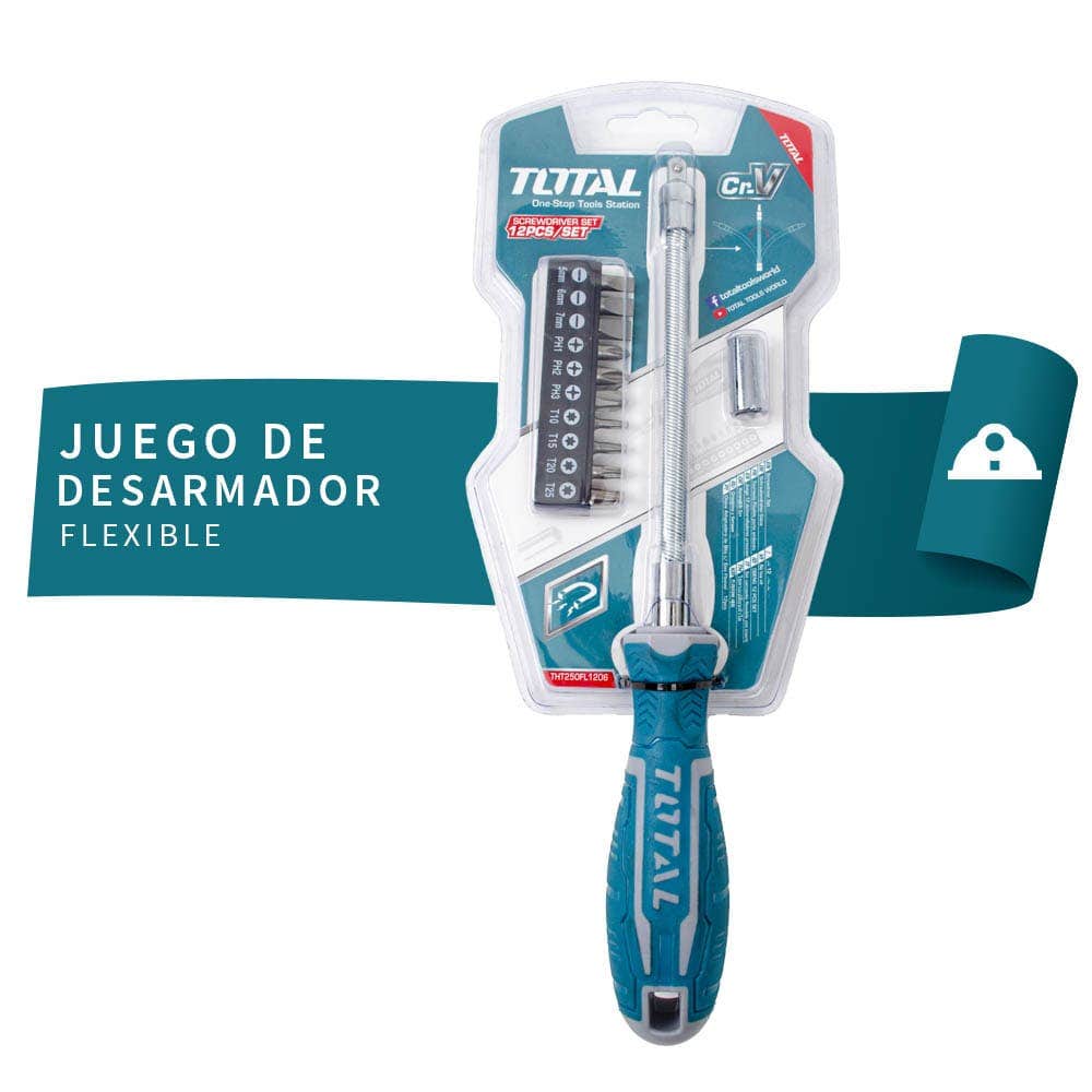 IUSA - Juego de desarmador flexible, total con 12 piezas