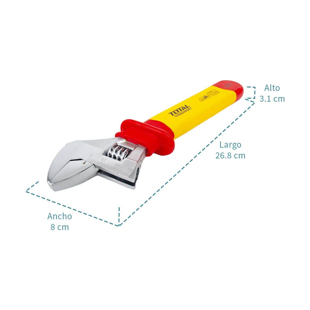 IUSA - Llave ajustable dieléctrica 8”, total
