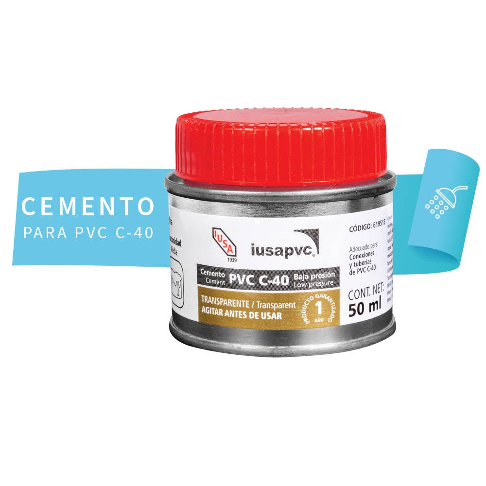 IUSA - Cemento iusa mini cpvc dorado, (2oz) 50ml