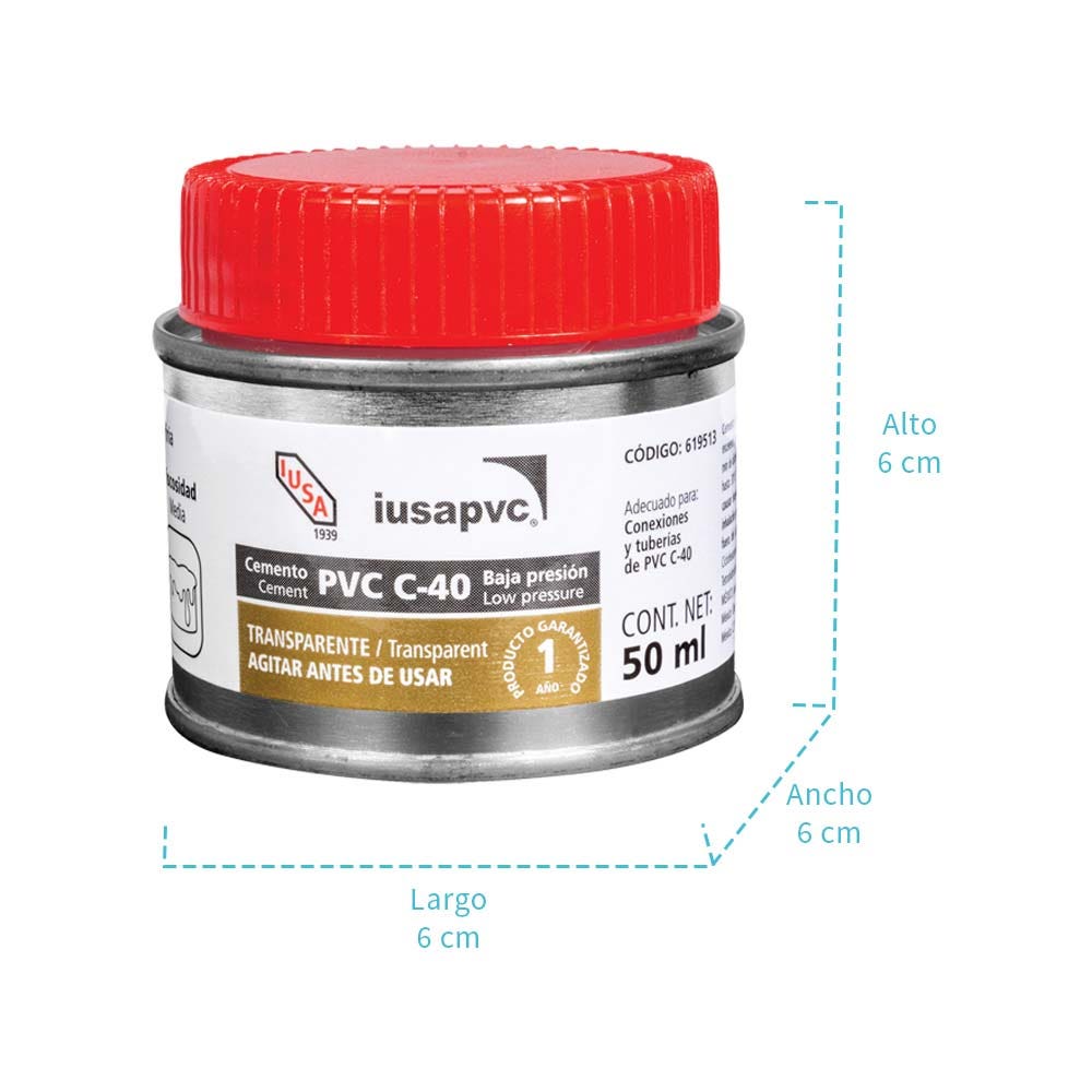 IUSA - Cemento iusa mini cpvc dorado, (2oz) 50ml
