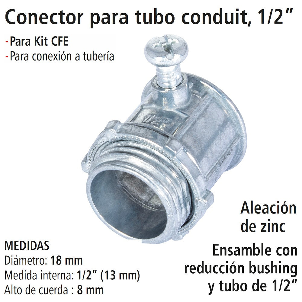 IUSA - Conector IUSA para tubo conduit 1/2
