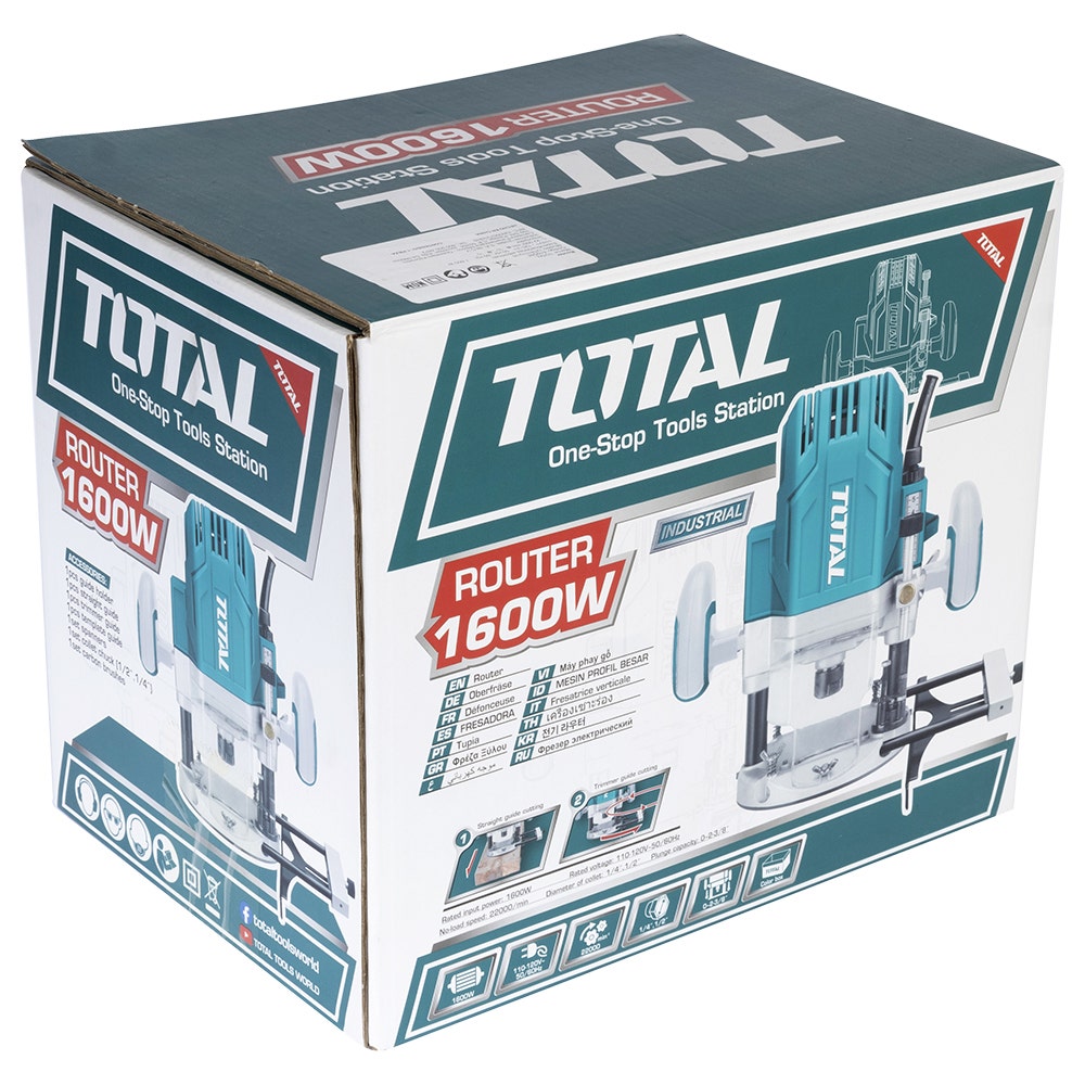 IUSA - Router, Fresadora de Mano, Total, 1,600 W