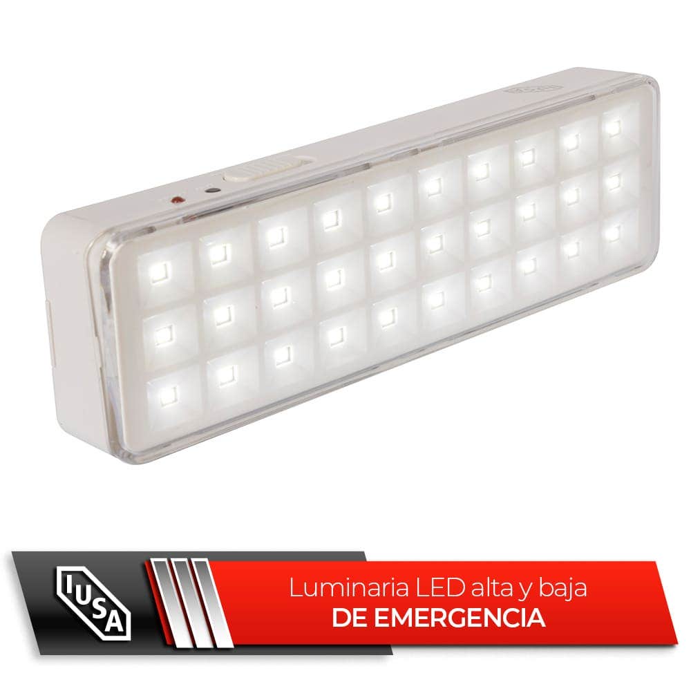 IUSA - Lámpara de emergencia lineal 30 LED 4 W, IUSA