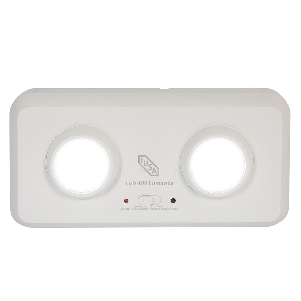 IUSA - Lámpara de emergencia 2 faros LED 4 W, 400 lm, IUSA