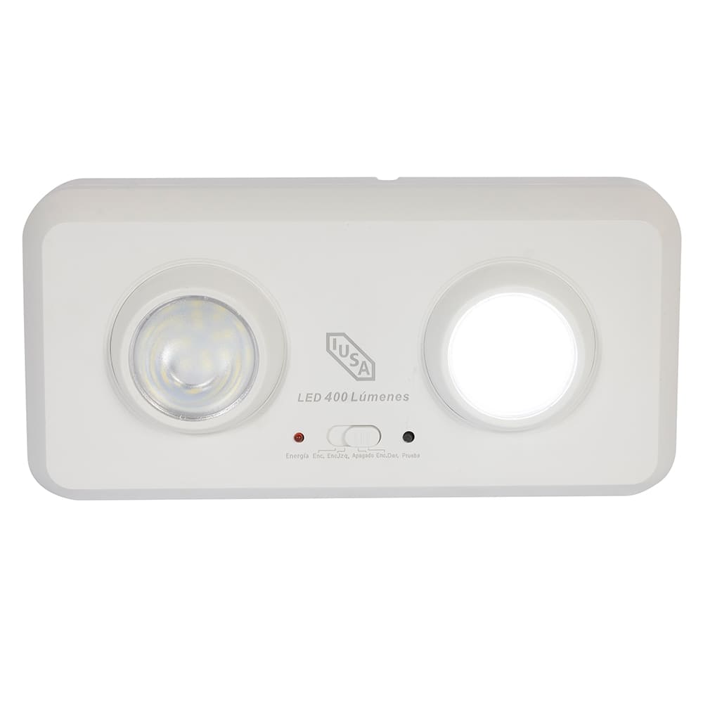 IUSA - Lámpara de emergencia 2 faros LED 4 W, 400 lm, IUSA