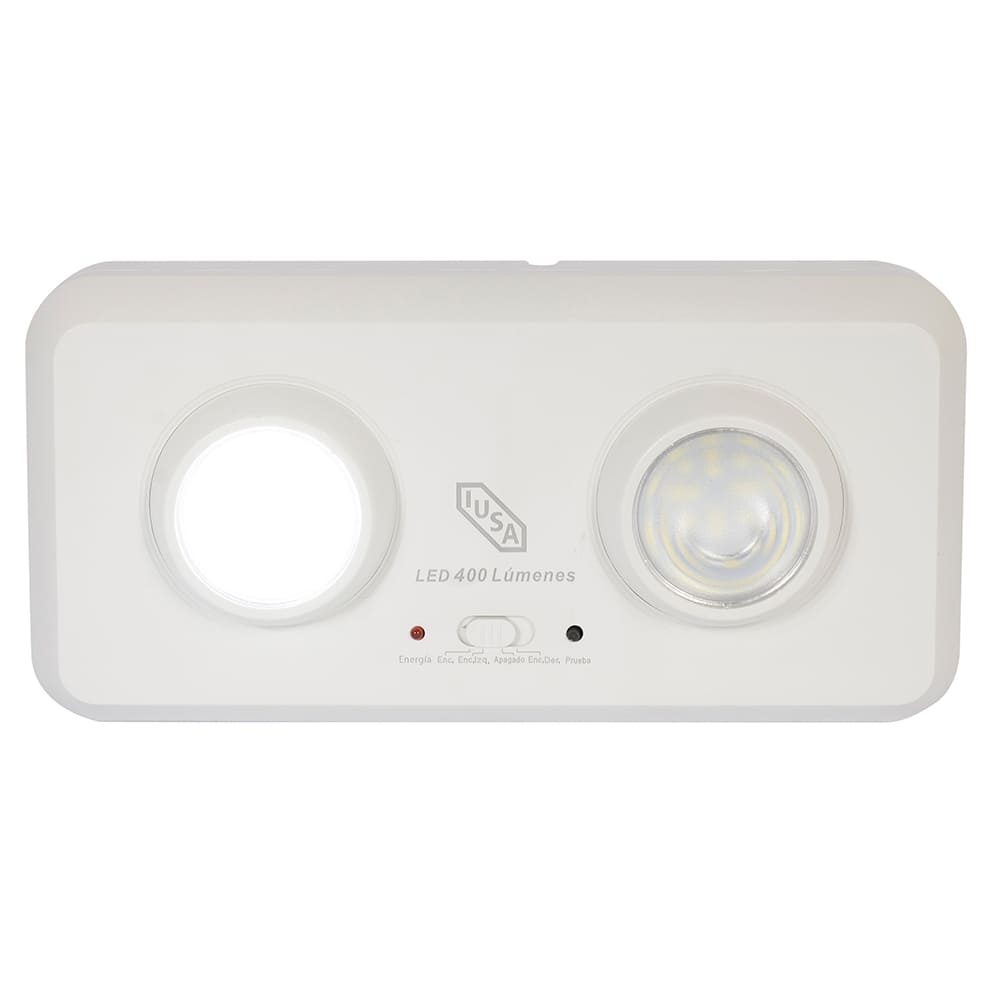 IUSA - Lámpara de emergencia 2 faros LED 4 W, 400 lm, IUSA