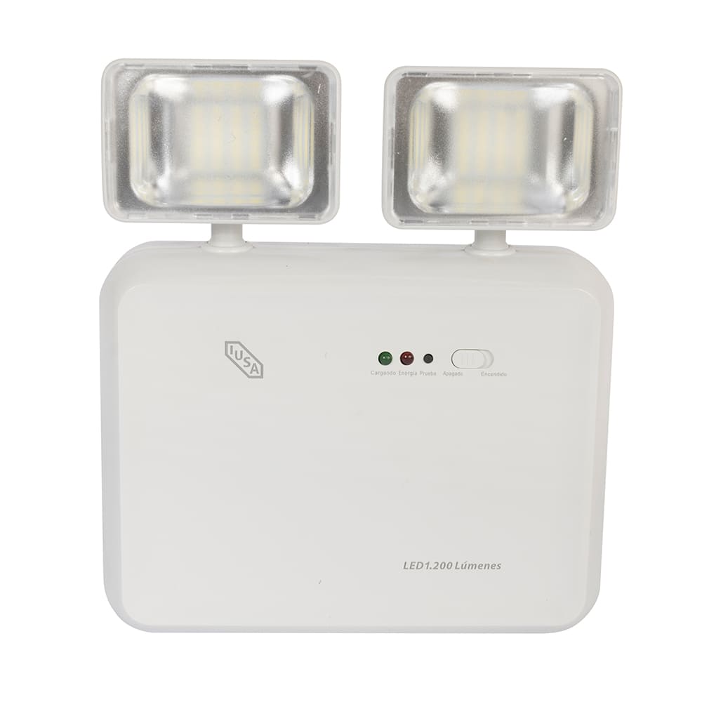 IUSA - Luminaria LED de emergencia con faros móviles, 1200 lm, IUSA