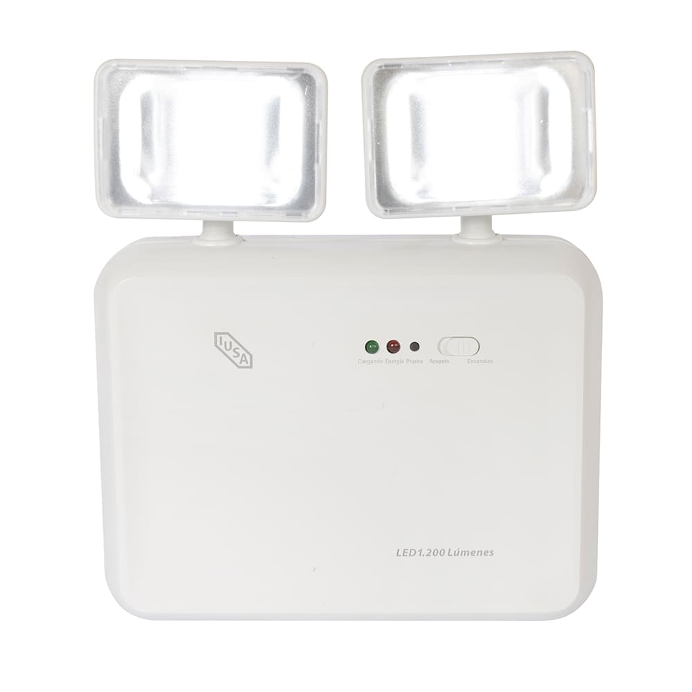 IUSA - Luminaria LED de emergencia con faros móviles, 1200 lm, IUSA