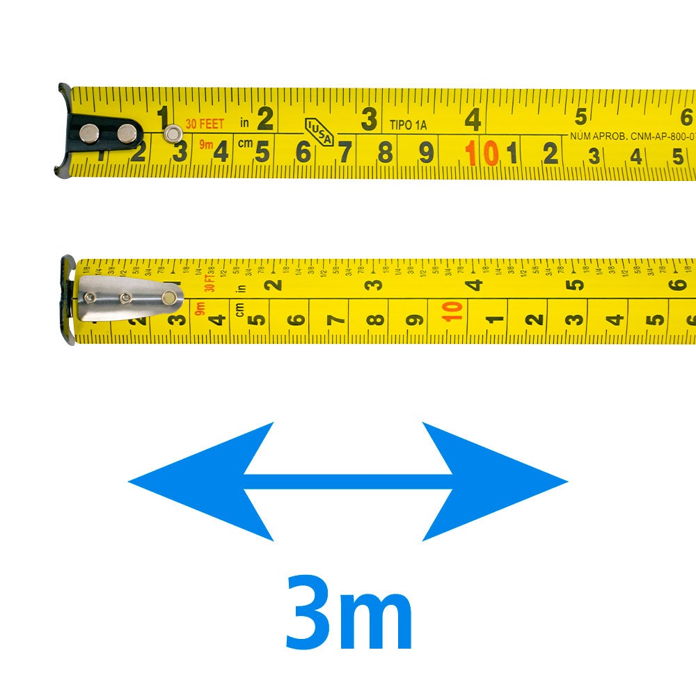 IUSA - Flexómetro compacto, anti impacto, iusa, 3 m