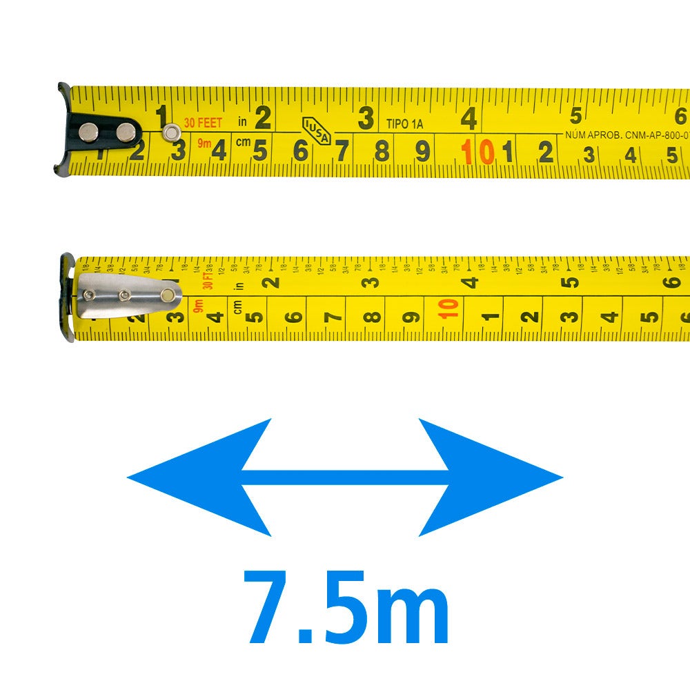 IUSA - Flexómetro compacto, anti impacto, iusa 7.5 m