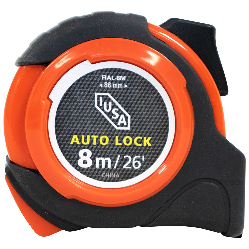 IUSA - Flexómetro auto-lock, anti impacto, iusa, 8 m