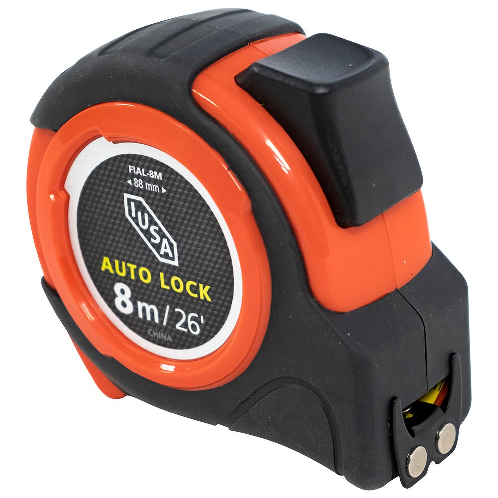 IUSA - Flexómetro auto-lock, anti impacto, iusa, 8 m