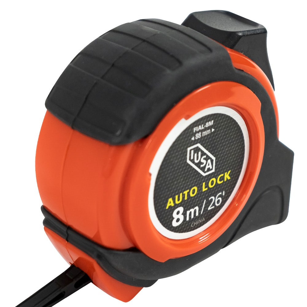 IUSA - Flexómetro auto-lock, anti impacto, iusa, 8 m