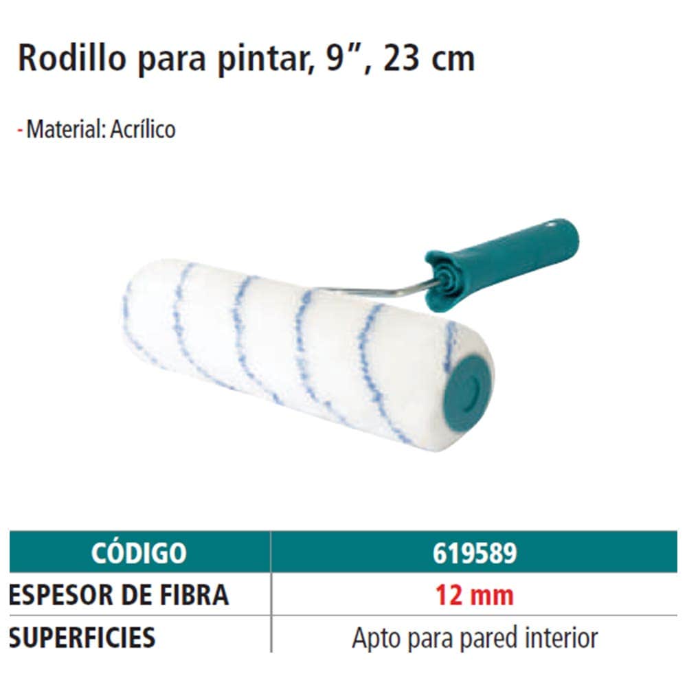 IUSA - Rodillo para pintar, 9”, 23cm, IUSA