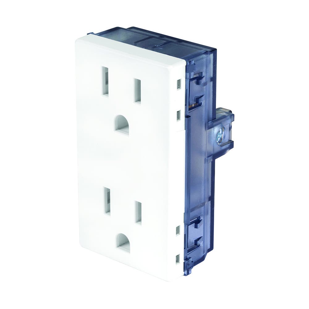 IUSA - Tomacorriente polarizado y aterrizado dúplex 15 a 120 v~ - 250 v~ iusa