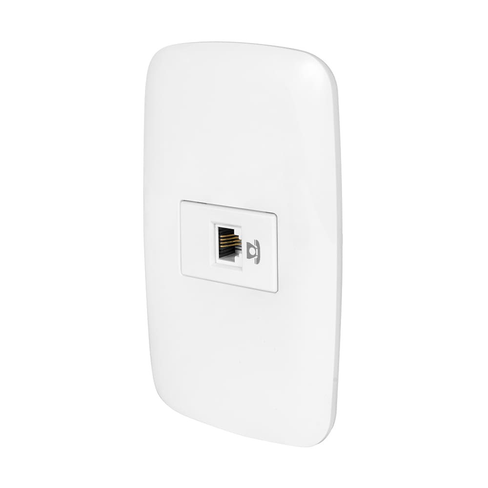 IUSA - Placa armada con 1 entrada telefónica curve blanco IUSA