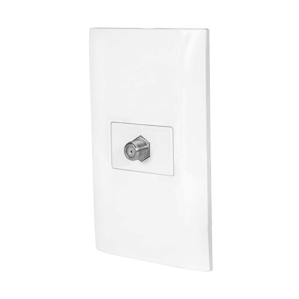IUSA - Placa armada con toma tv coaxial gio blanco IUSA