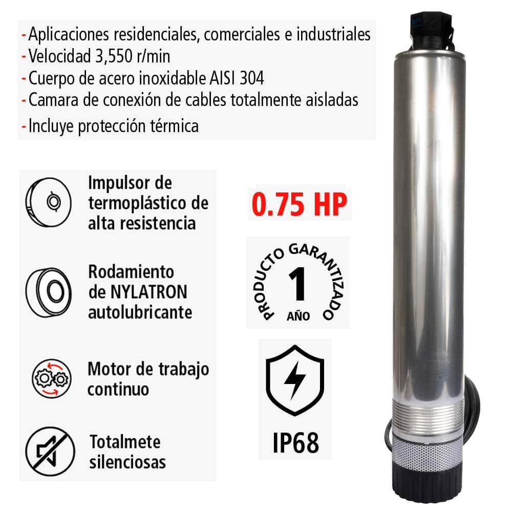 IUSA - Bomba sumergible 1 hp dominator