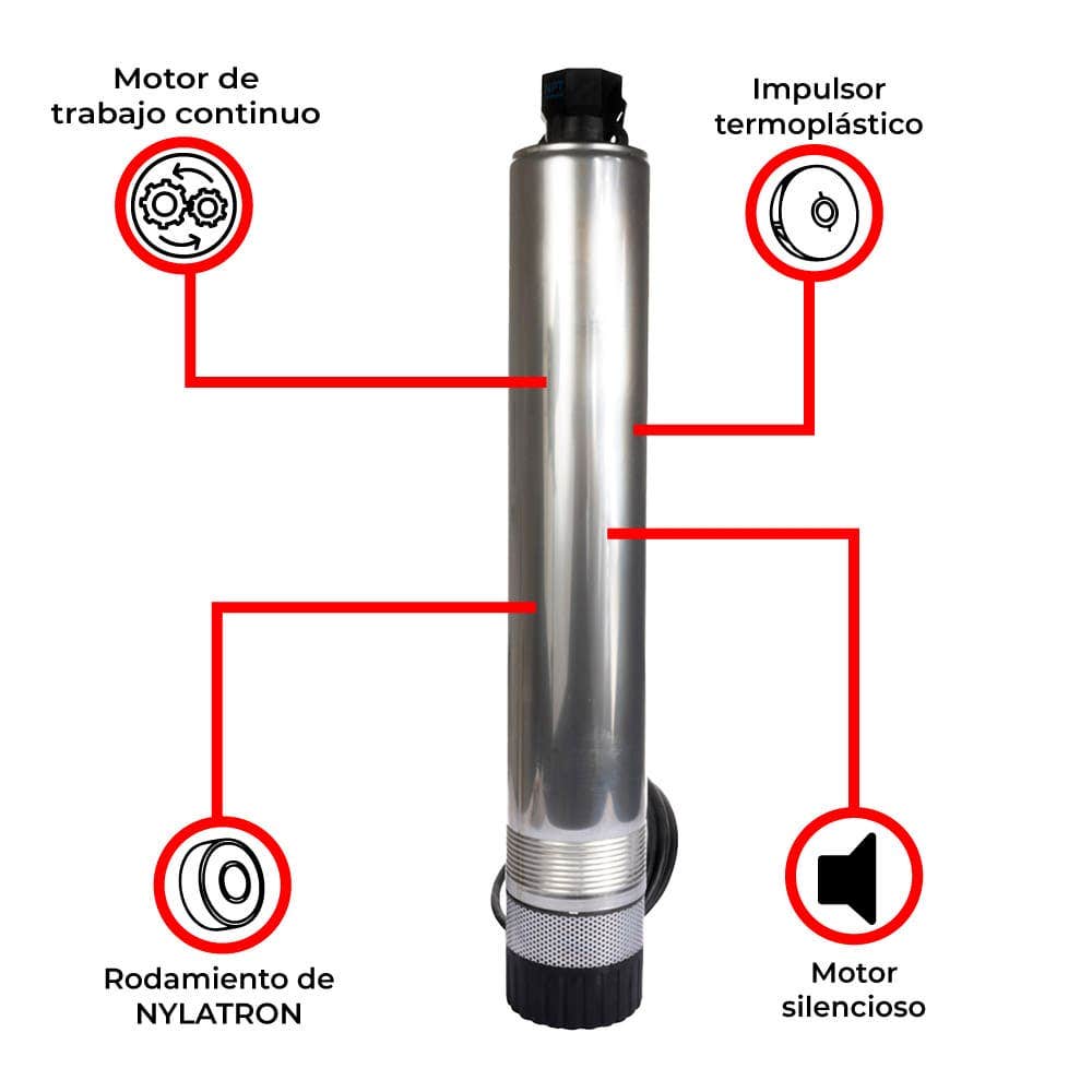IUSA - Bomba sumergible 0.75 hp dominator