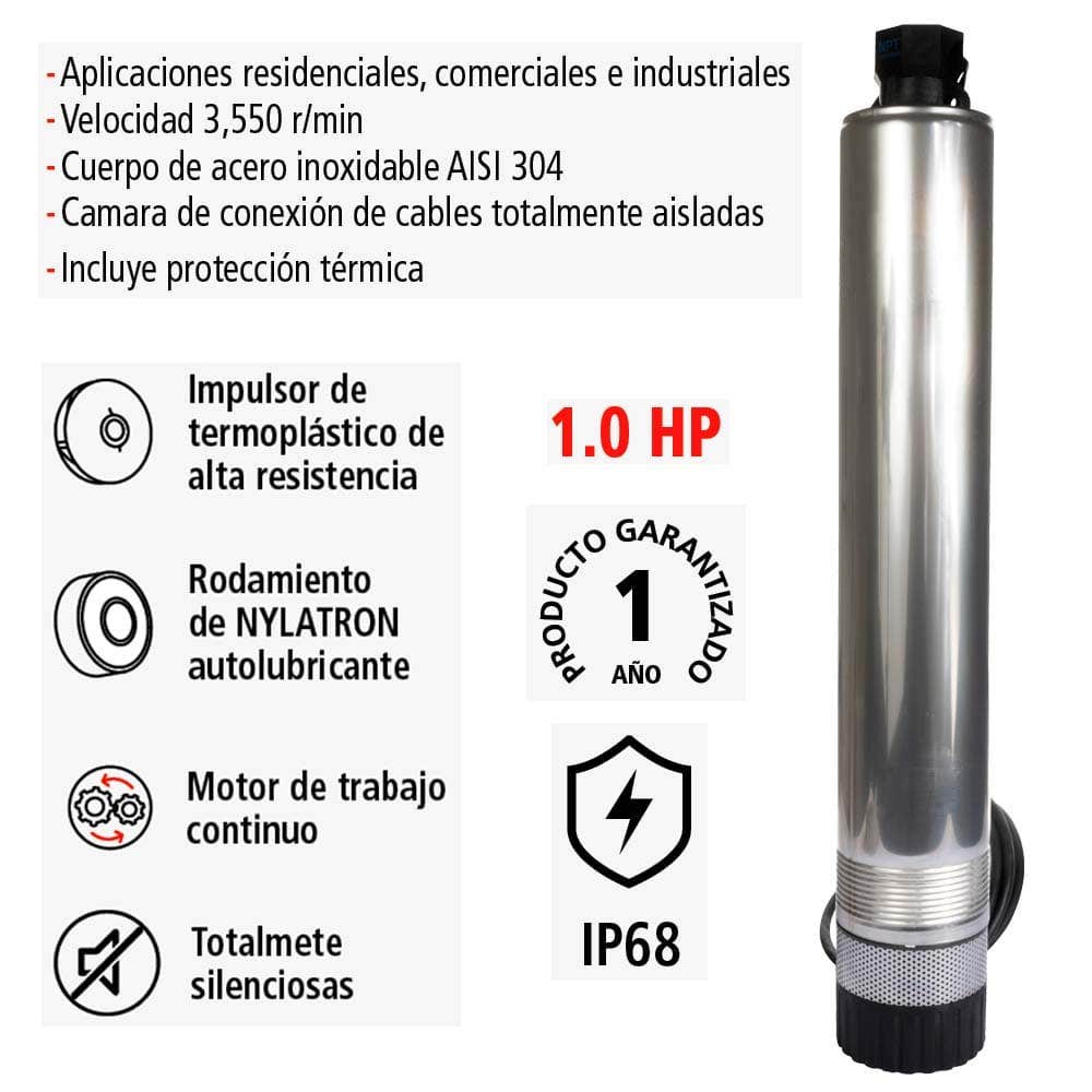 IUSA - Bomba sumergible 0.75 hp dominator