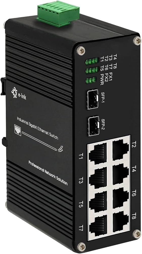 LINKEDPRO - Switch PoE Industrial Administrable / 8 Puertos PoE++ 10/100/1000 Mbps / 2 Puertos SFP / 1 Puerto Consola