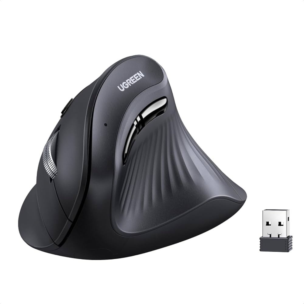 UGREEN - Ratón inalámbrico ergonómico UGREEN (2.4G inalámbrico y Bluetooth)