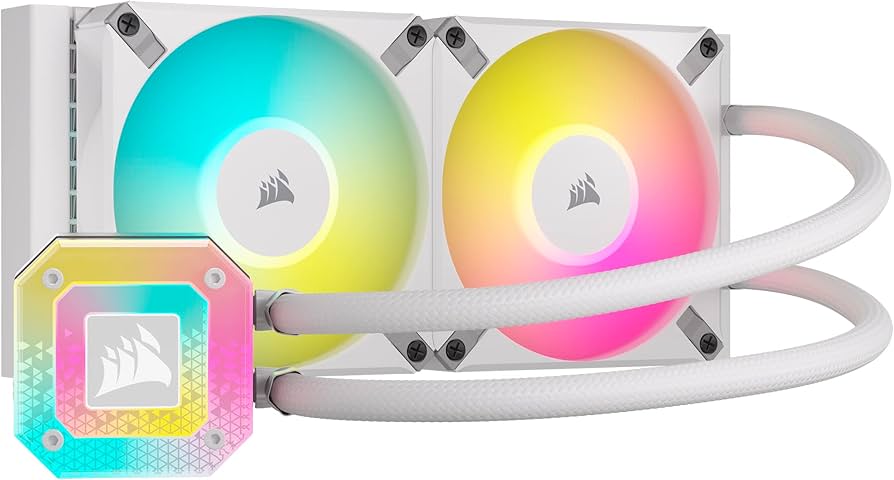 CORSAIR - Enfriamiento Líquido Corsair para CPU iCUE H100i Elite Capellix XT 240mm RGB Compatible S 1200 1700 AM4 AM5 Color Blanco