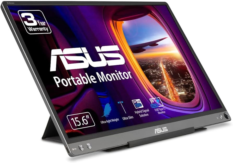 ASUS - Monitor Asus 15.6" Portátil ZenScreen MB16ACE IPS FHD 1920x1080 1xUSB-C 5ms GTG 60Hz Color Gris