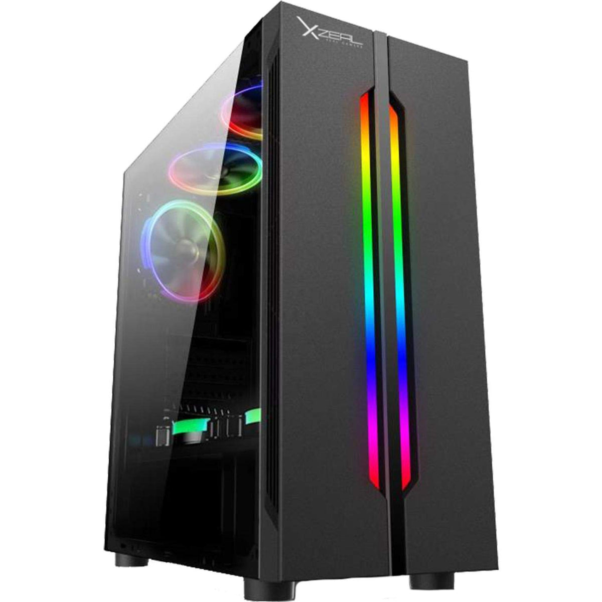XZEAL - Gabinete Básico Stylos Xzeal 120 3 Ventiladores Color Negro