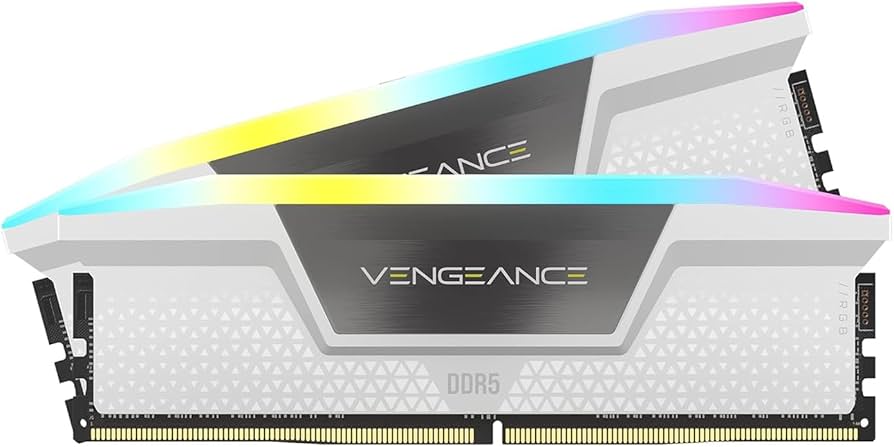 CORSAIR - Memoria RAM Corsair VENGEANCE RGB DDR5 6400MHz 32GB (2x16GB) CL36 XMP Blanco