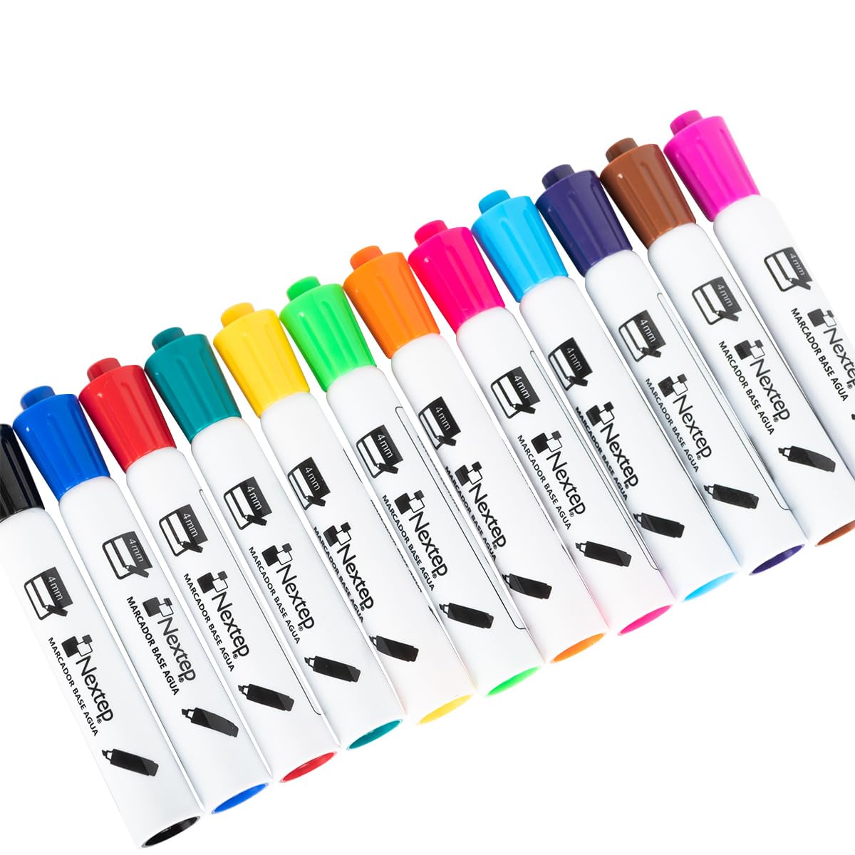 NEXTEP SOLUCIONES - Plumones Nextep Base Agua Lavables Estuche 12 Colores