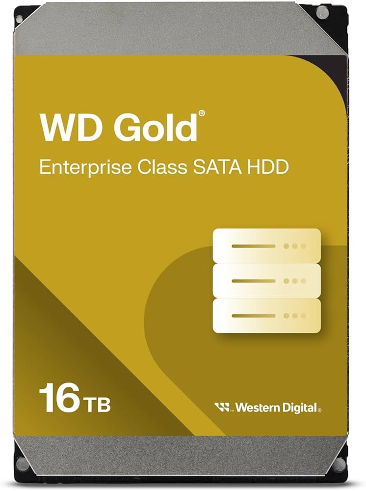 WESTERN DIGITAL - Disco Duro Interno Western Digital Gold Enterprise 16TB 3.5" 7200RPM SATA lll 6Gbit/s Caché 256MB para Data Center