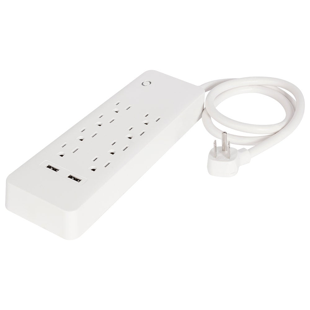 IUSA - Multicontacto iusa, 8 entradas con supresor de picos y 2 usb