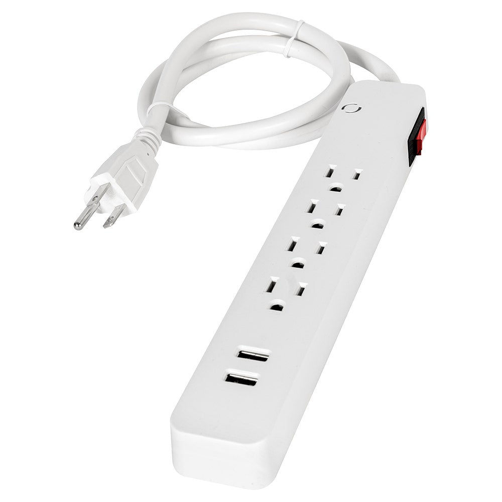 IUSA - Multicontacto iusa, 4 entradas con supresor de picos y 2 usb
