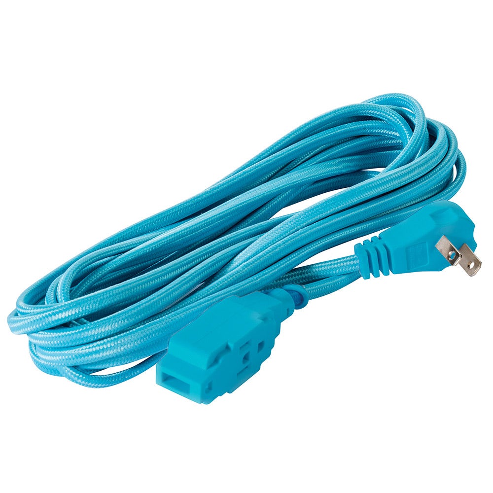 IUSA - Extensión Eléctrica Trenzada IUSA, Color Azul Turquesa, 16 AWG, 2 m
