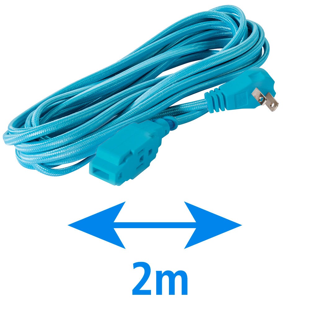 IUSA - Extensión Eléctrica Trenzada IUSA, Color Azul Turquesa, 16 AWG, 2 m