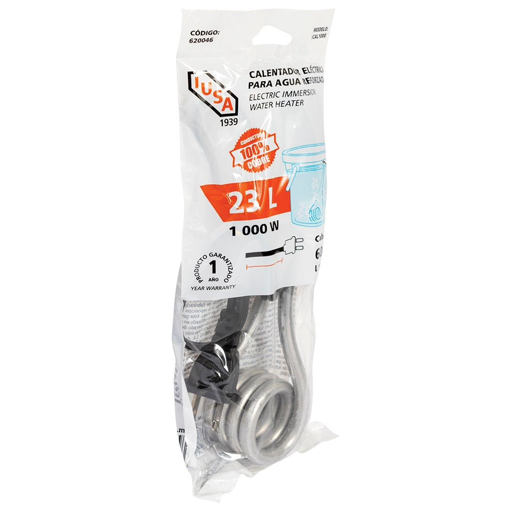 IUSA - Resistencia eléctrica para calentar agua iusa 1000 w 23l